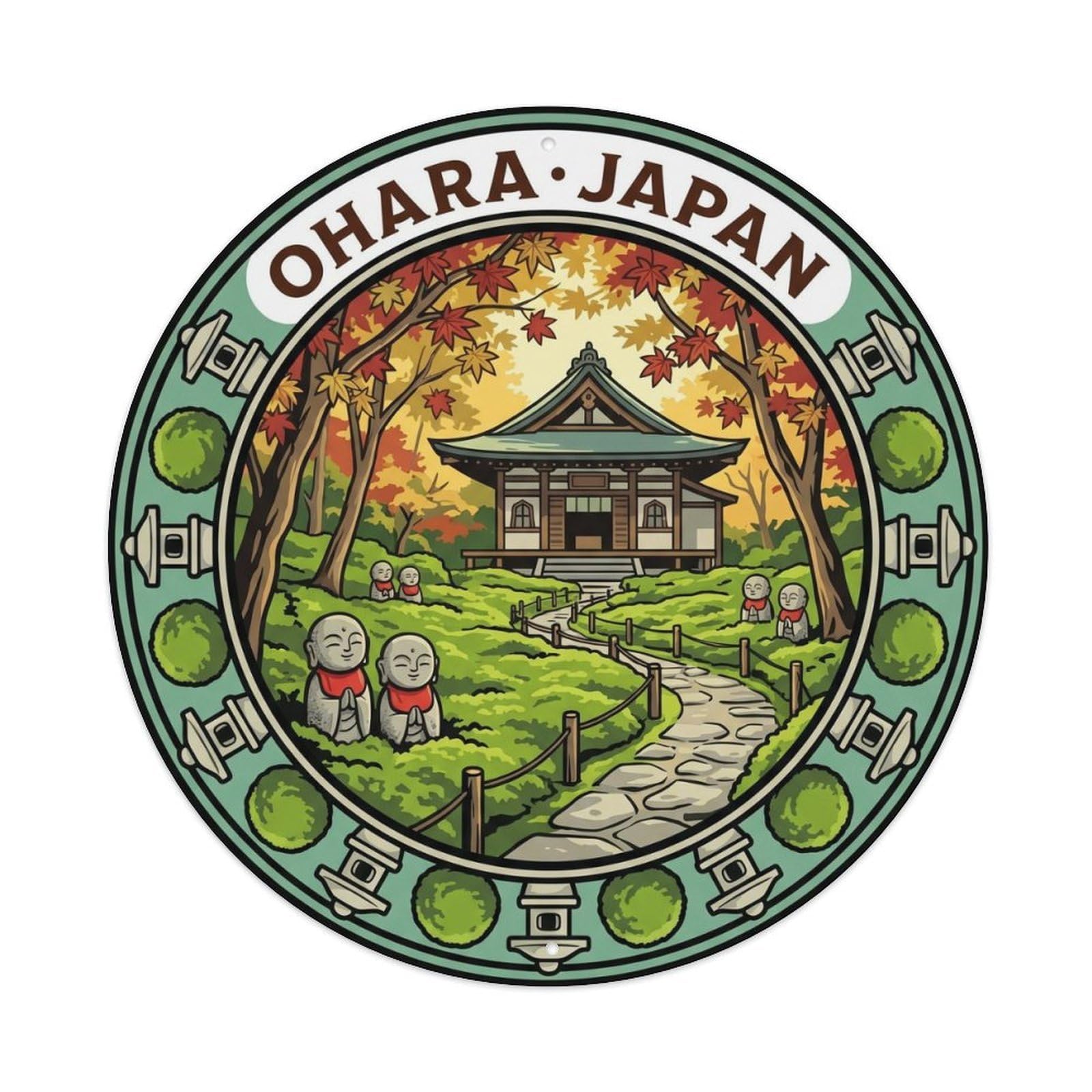 Kyoto Ohara Sanzen In Moss Temple Cultural Travel Metal Tin Sign