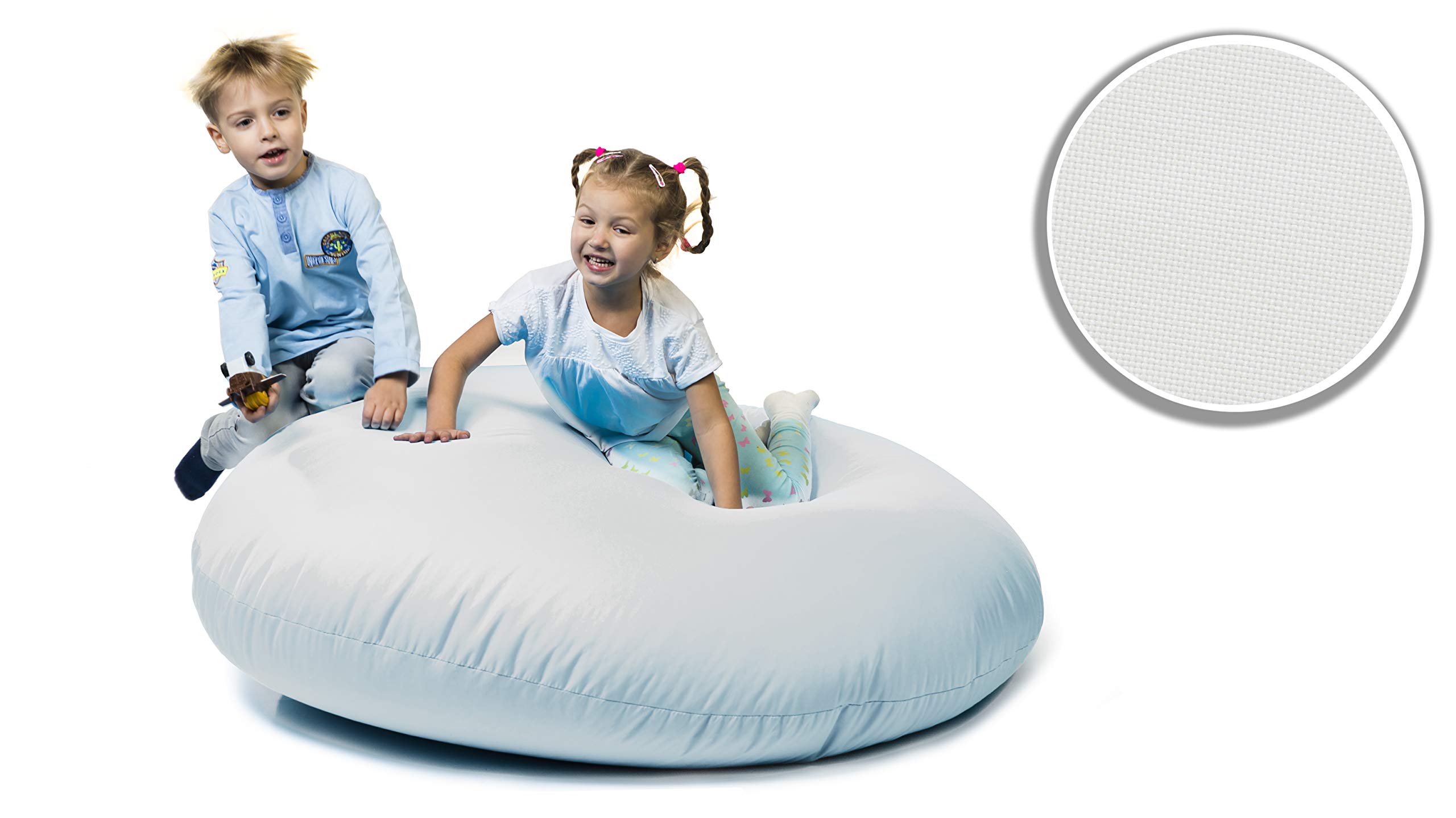 sunnypillow Worek do siedzenia XXXL z wypełnieniem ze styropianu, średnica 145 cm, funkcja 2 w 1, do siedzenia i leżenia, na zewnątrz i wewnątrz, dla dzieci i dorosłych, wiele kolorów i rozmiarów do wyboru