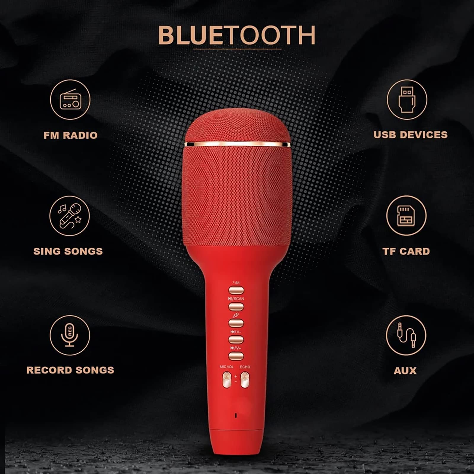ELLENNE MICROFONO KARAOKE BLUETOOTH CASSA SPEAKER CAMBIA VOCE WS900 ROSA | ELLENNE MICROFONO KARAOKE BLUETOOTH CON CASSA SPEAKER ALTOPARLANTE - CAMBIA VOCE DUAL WIRELESS KARAOKE WS900 ROSA