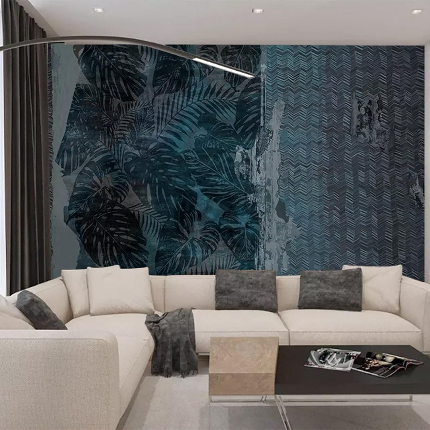 無料サンプルok モダンな抽象的な写真の壁紙 北欧の手描きの熱帯植物落書き大きな壁画 リビングルームのテレビの背景シームレスなカスタム壁画 300cm H 500cm W 無料サンプルok モダンな抽象的な写真の壁紙 北欧の手描きの熱帯植物落書き大きな壁画 リビングルームのテレビの背景シームレスなカスタム壁画 300cm H 500cm W