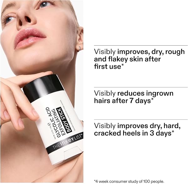 The INKEY List Glycolic Acid Exfoliating Body Stick 45g, Multiple Concerns, One Targeted Solution, Delivers Deep, Effective Exfoliation, Fragrance Free, Suitable For All Skin Types - 5
