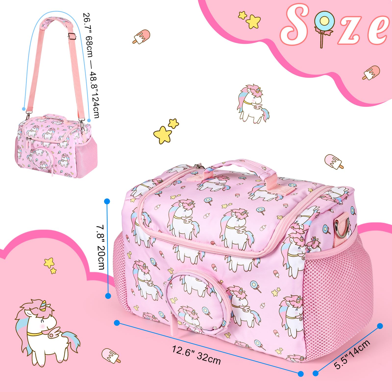 Anewkle Carrying Case for Toniebox/Little Tikes Story Dream Machine Starter Set & Music Player Storage Carrier Bag Adjustable Strap Travel Storage Bag, Pink