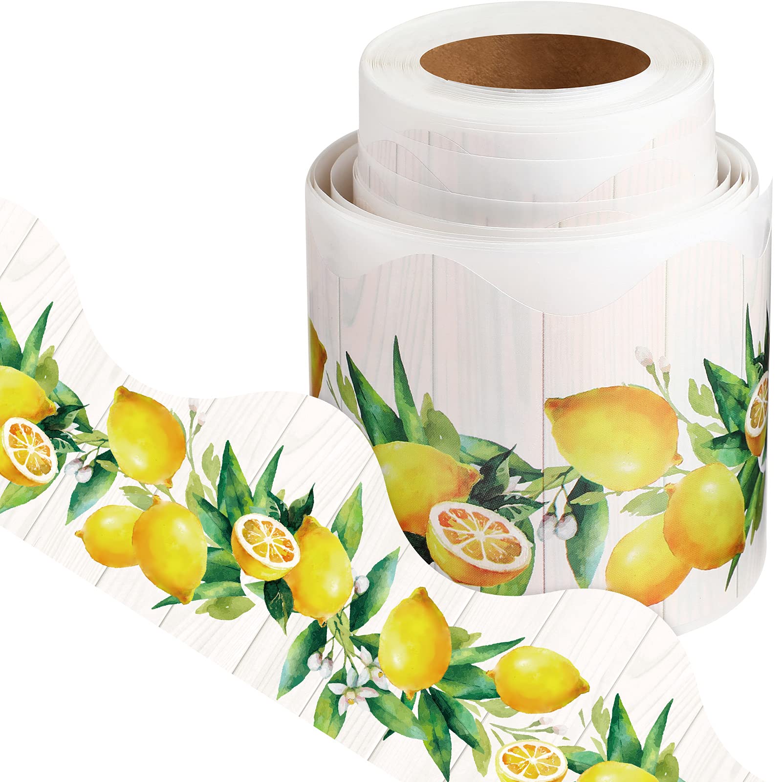 Buy Self Adhesive Lemon Zest Bulletin Board Border Trim Lemon White