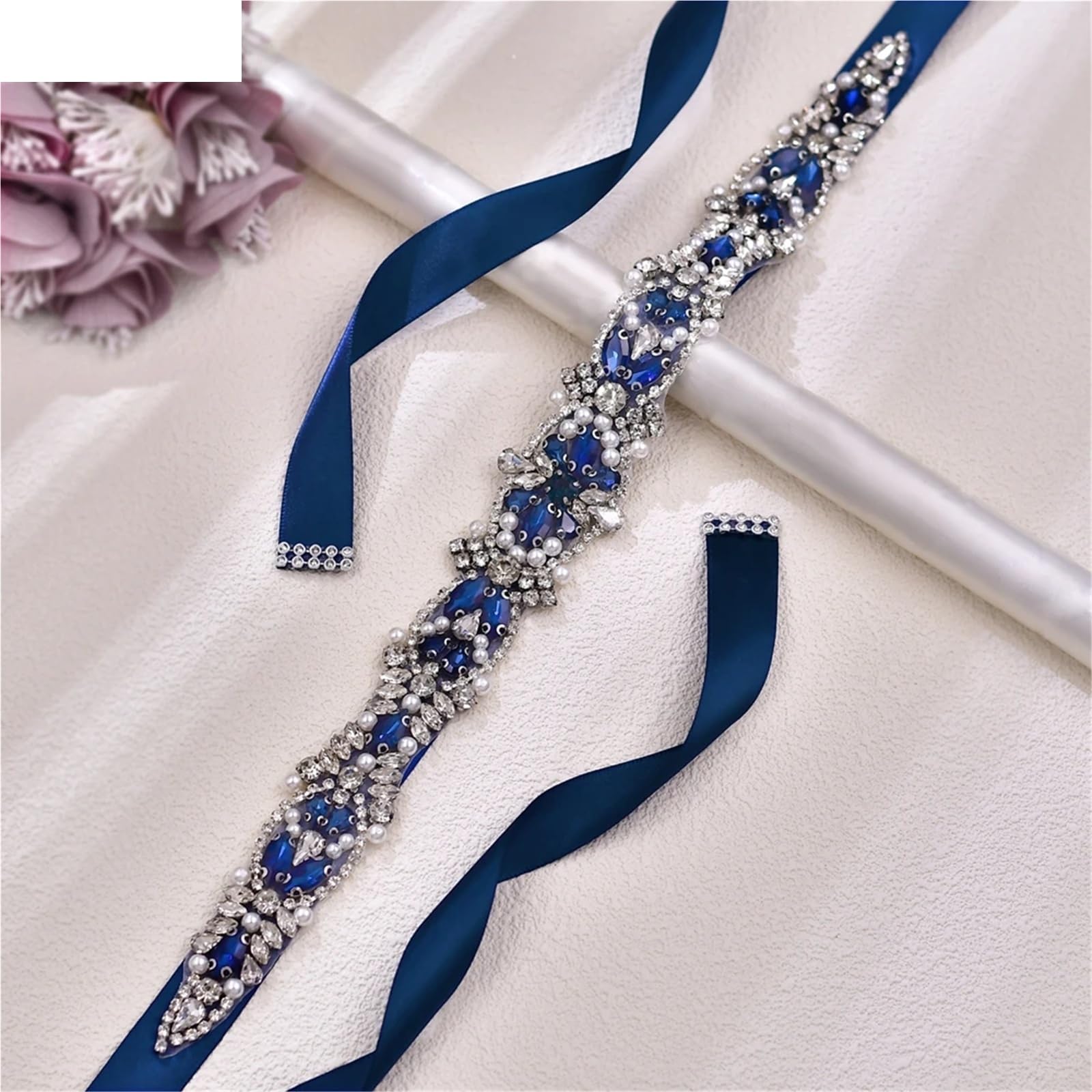 Cinturón de Diamantes de Imitación Cinturón de boda con perlas diamantes imitación, faja nupcial cosida a mano, decoración cintura for vestido banquete, vacaciones Para mujeres