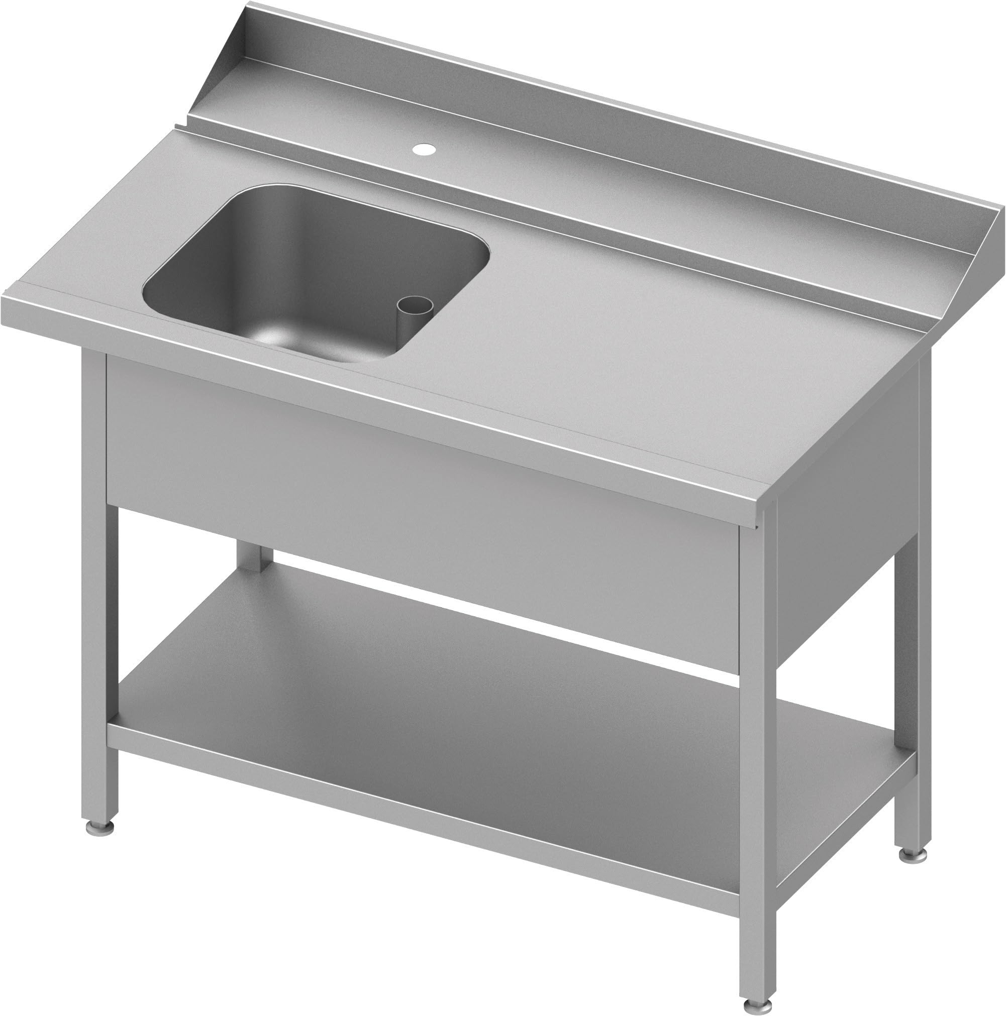 Table Inox de Chargement pour Lave Vaisselle à Capot avec Etagère - Stalgast