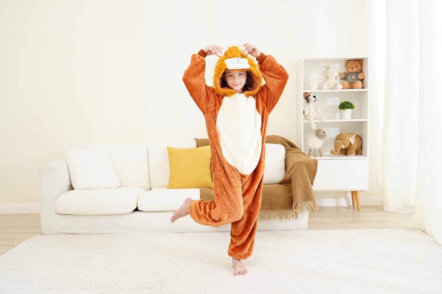 Unisex Adult Onesie Pajamas, Polar Fleece Cosplay Animal One Piece Halloween Costume Pajamas Homewear - Image 5