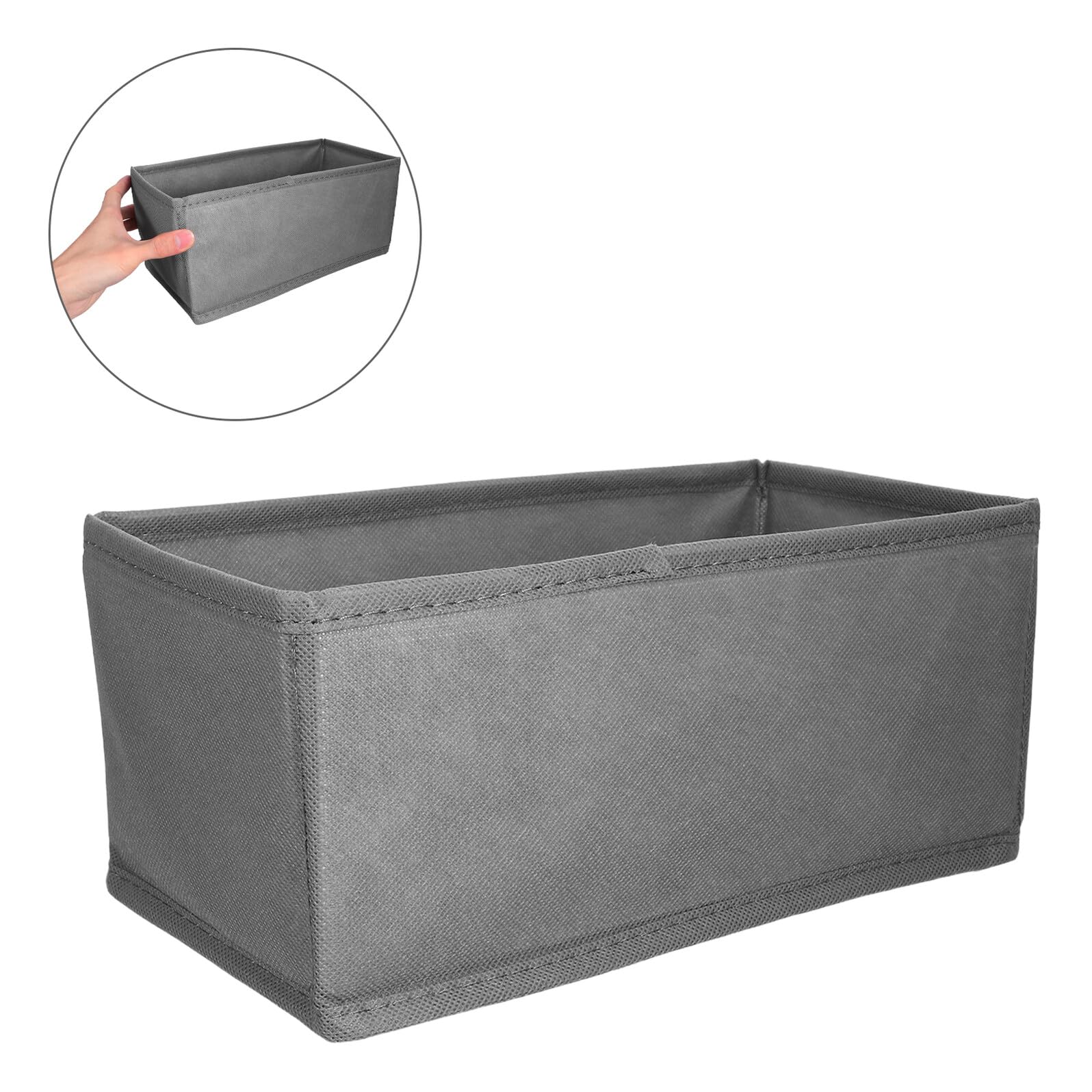 Vaguelly Organizer per Cassetti Biancheria Intima 6 Pezzi Grigio, Divisori per Armadio e Cassettiera, Contenitori Salvaspazio per Calzini e Reggiseni, per Camera da Letto e
