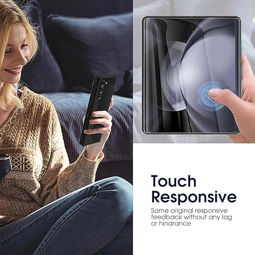 Miniatura 7 de 2 juegos de protectores de pantalla para Samsung Galaxy Z Fold 7, película de hidrogel de TPU interior + protector de pantalla frontal y trasera HD