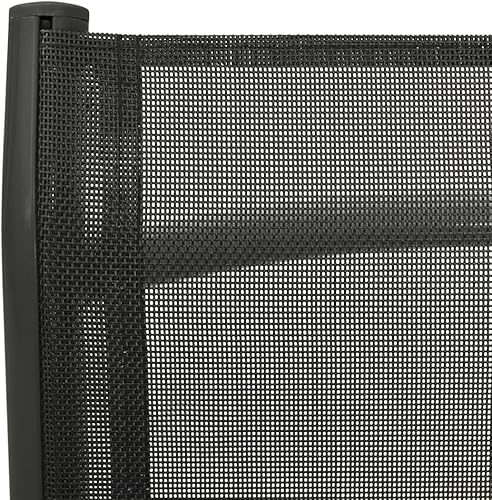 Miniatura 9 de Sillas reclinables para patio, 2 piezas, textileno y aluminio, color negro, para comedor, sillas de mesa de comedor para playa, sala de estar,