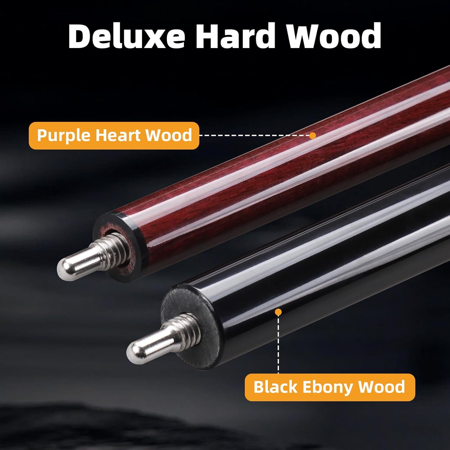 CROWN ME Carbon Fiber 3-Piece Jump Break Cue Stick with 13mm Phenolic Tip - Professional 55" Pool Billiard Equipment