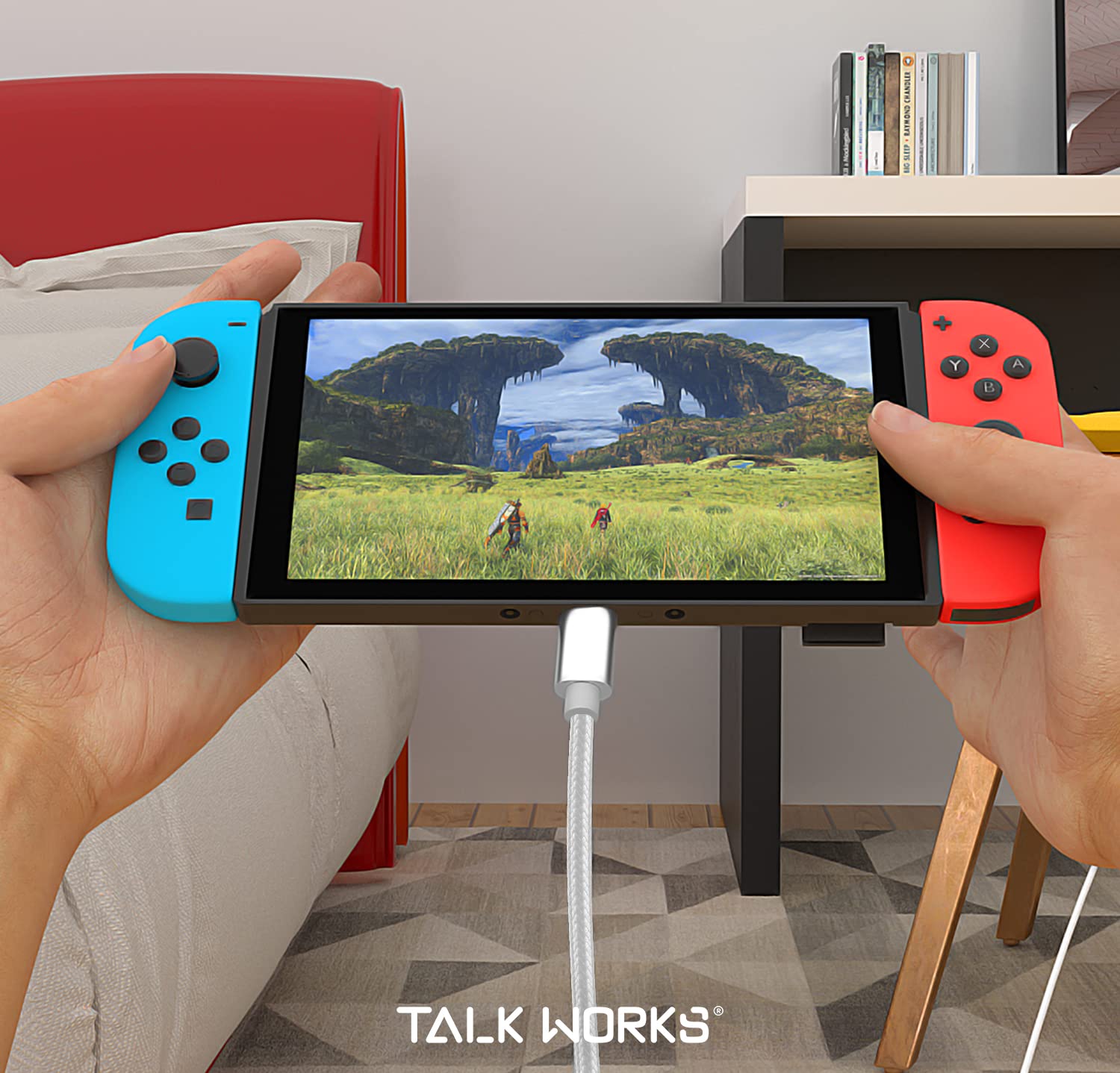 Buy TALK WORKS Nintendo Switch Charger USB C Braided Nylon Cable Accessory Extra Long 6