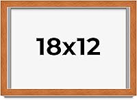 Vista 121 de Marco marrón de 18 x 24 pulgadas, marco de madera maciza de nuez de miel, ancho de moldeo de 0.875 pulgadas, profundidad de rabo de 0.875 pulgadas