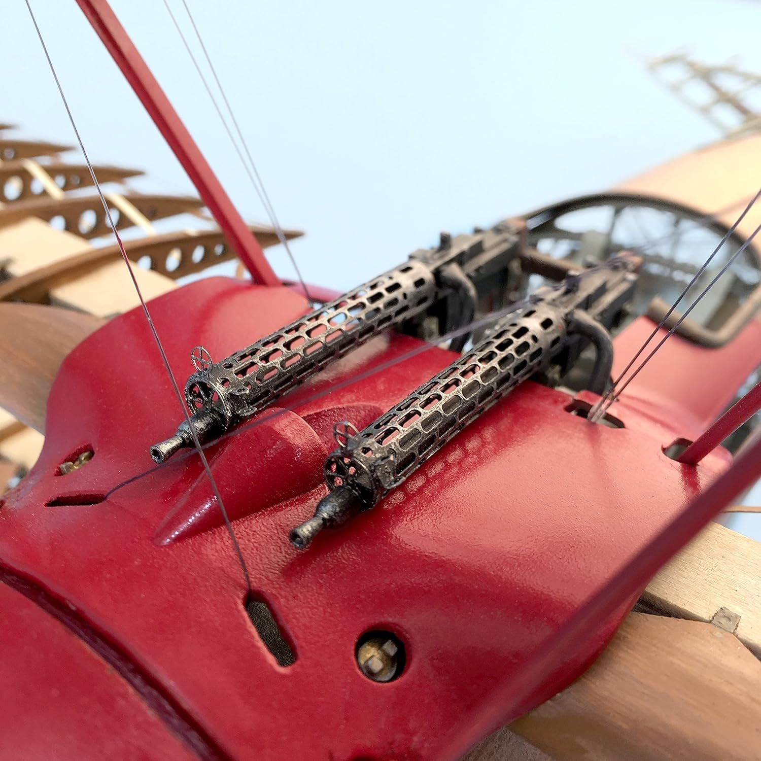Artesanía Latina - Flugzeugmodell aus Holz und Metall Deutsche Kampfjet Fokker Dr. I - Roter Baron – Modell 20350, Maßstab 1:16 - Modelle zum Bauen - Expertenniveau