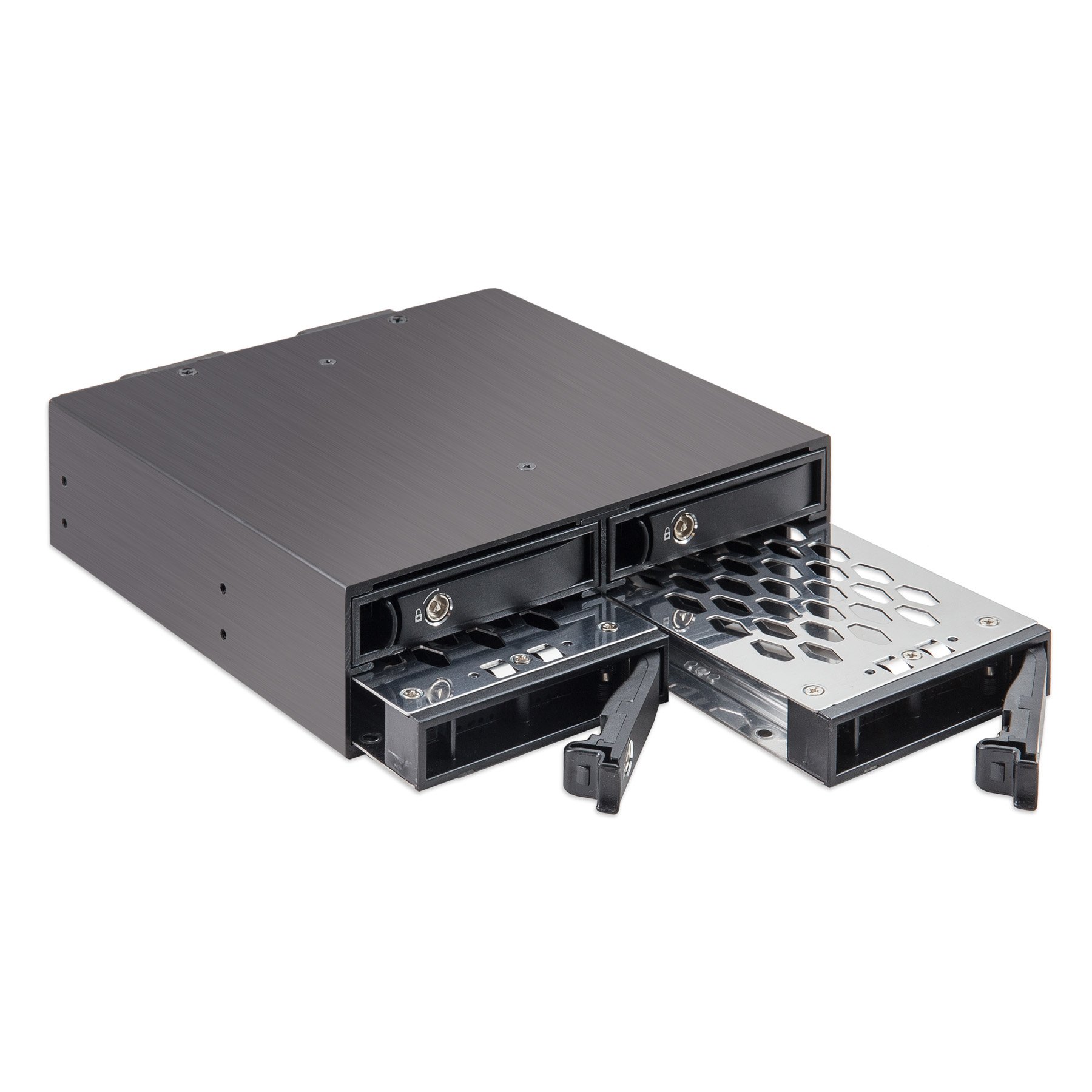 Syba 4-kieszeniowy 2,5-calowy dysk twardy SATA, przenośny uchwyt do kieszeni na dyski 5,25", do HDD SSD SY-MRA25038