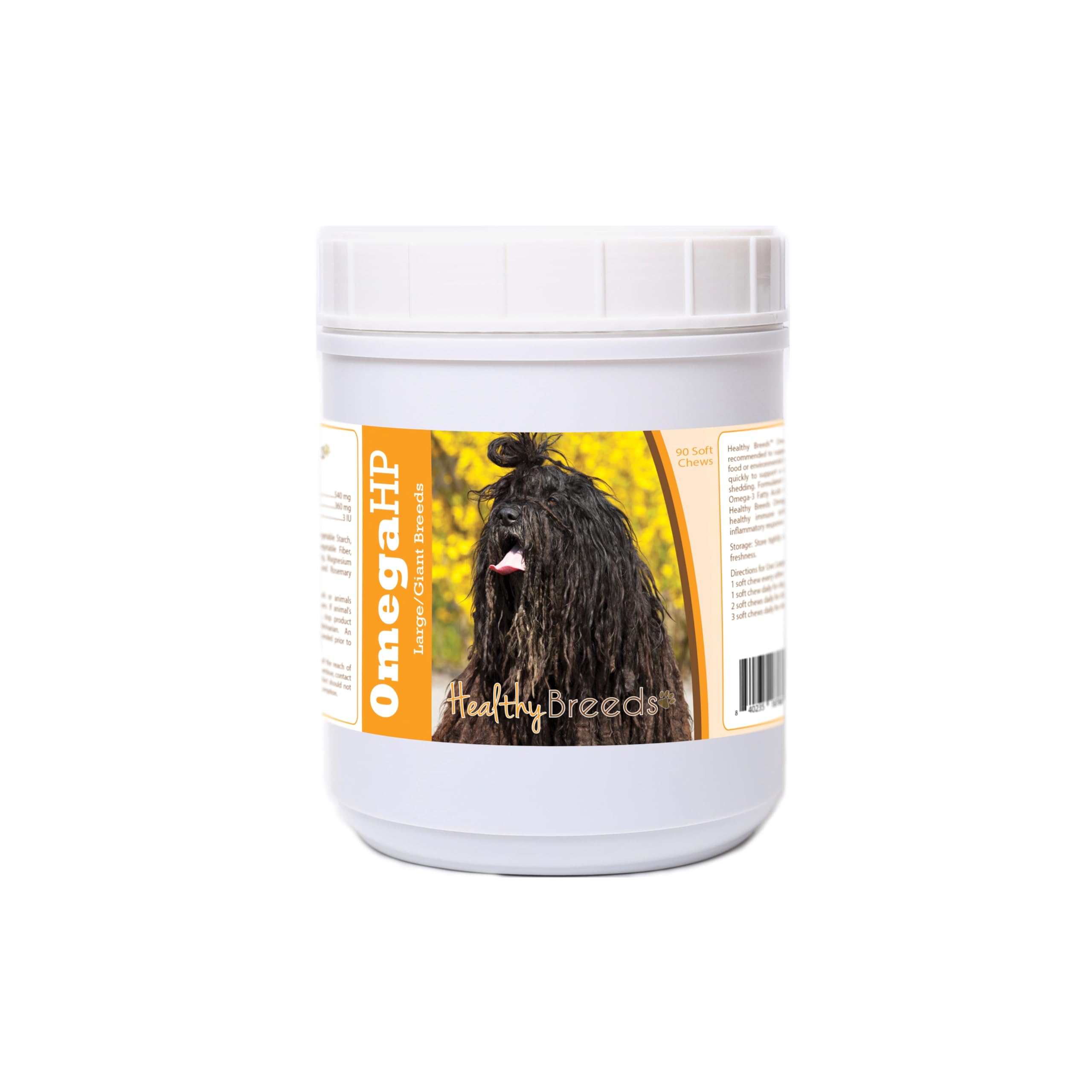 Healthy Breeds Bergamasco Omega HP Fatty Acid Skin and Coat Support Soft Chews 90 Count