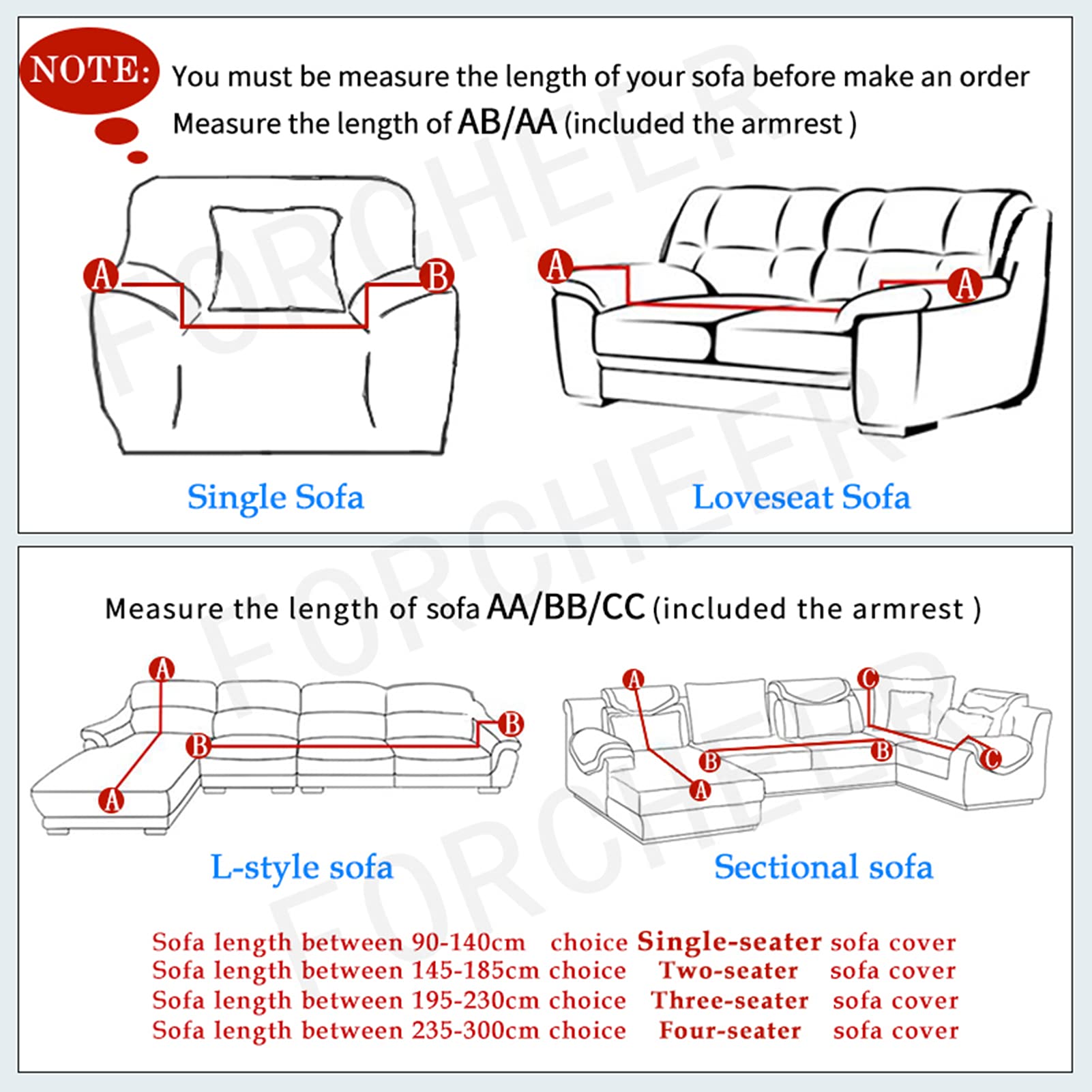 Przekrój kanapy narzuty na sofę Upgrade narzuty na sofę elastyczne rozciągliwe pokrowce na sofę, pokrowiec na sofę Protector na 1/2/3/4 szezlong narzuty,I,2 Seater 145~185cm