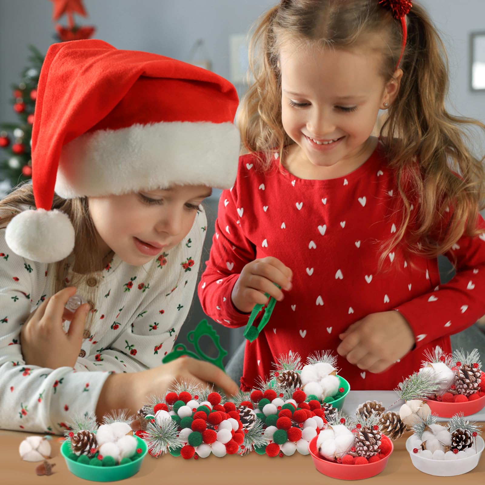 161 Pcs Christmas Sensory Bin Filler Fine Motor Toys Counting Sorting Christmas Winter Sensory Bin Items Christmas Sensory Bin Toys Christmas Counts for Early Childhood Preschool Education Activities - Image 4