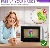 Vista 5 de Spardar Angry Mama Limpiador de vapor para horno de microondas, limpiador de microondas que desinfecta con vinagre y agua para cocinas