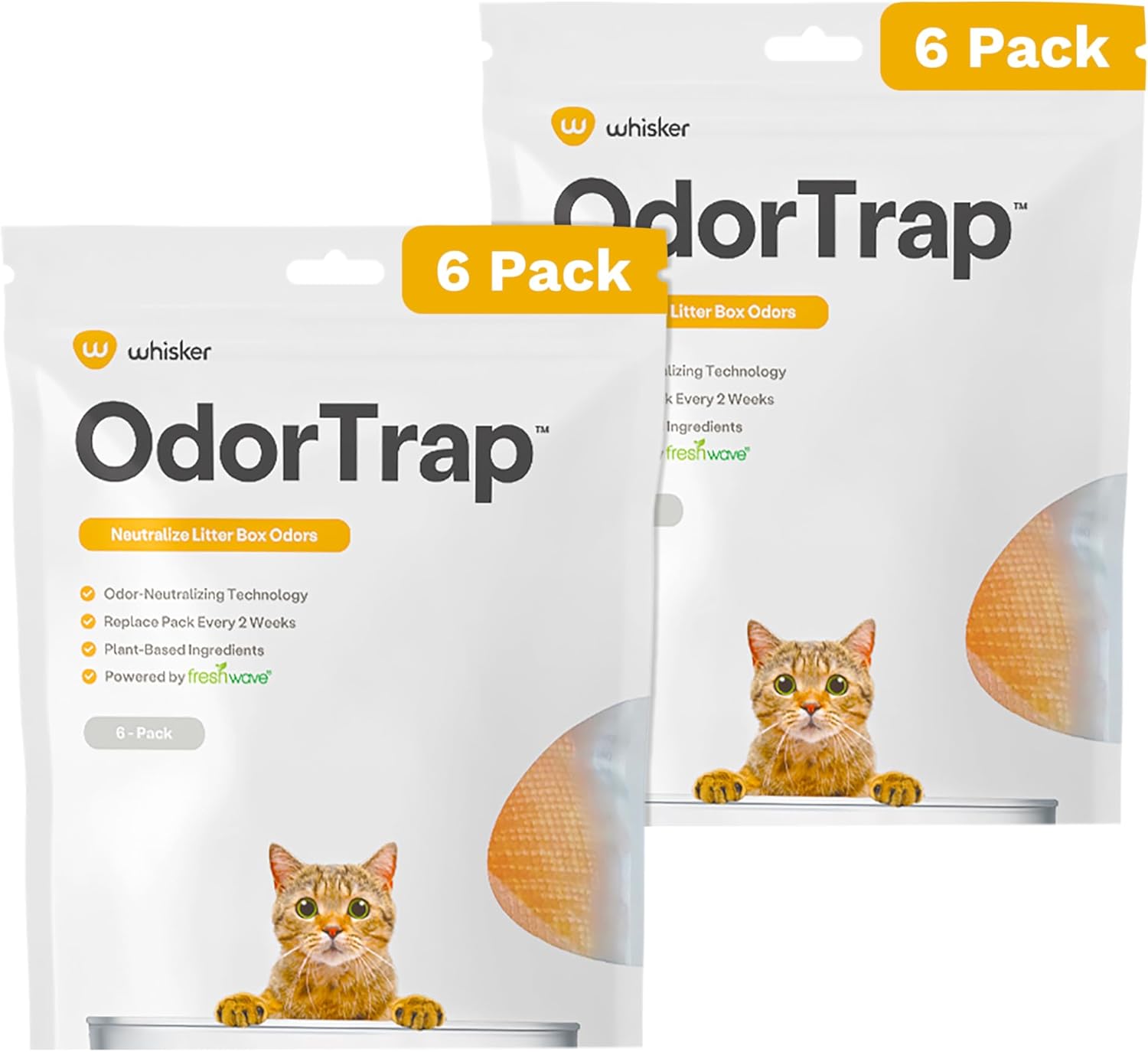 OdorTrap Pack Refills by Whisker, 12 Pack Refill for OdorTrap Pod (Pod