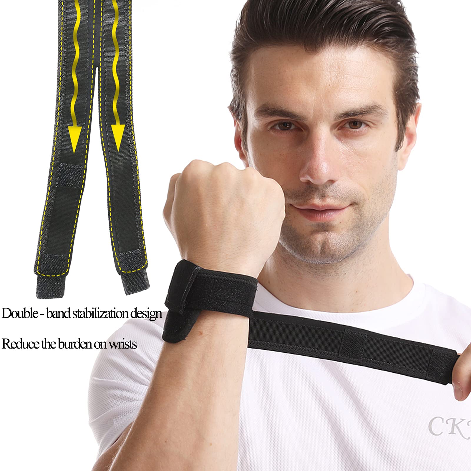 Adjustable Compression Strap and Wrist Brace Sport Wrist Support, Ulnar Sided Wrist Pain