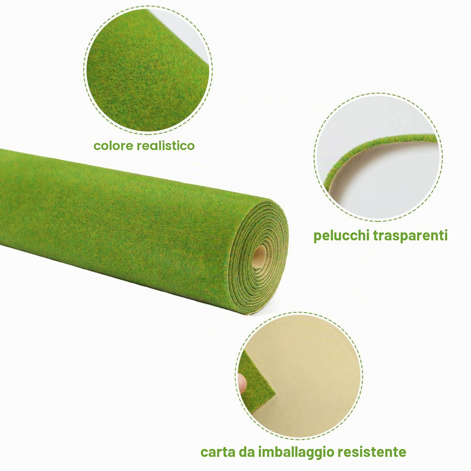 Evemodel 200 x 41 cm modellino ferroviario prato prato tappeto paesaggistica colori assortiti prato tappeto (verde erba)