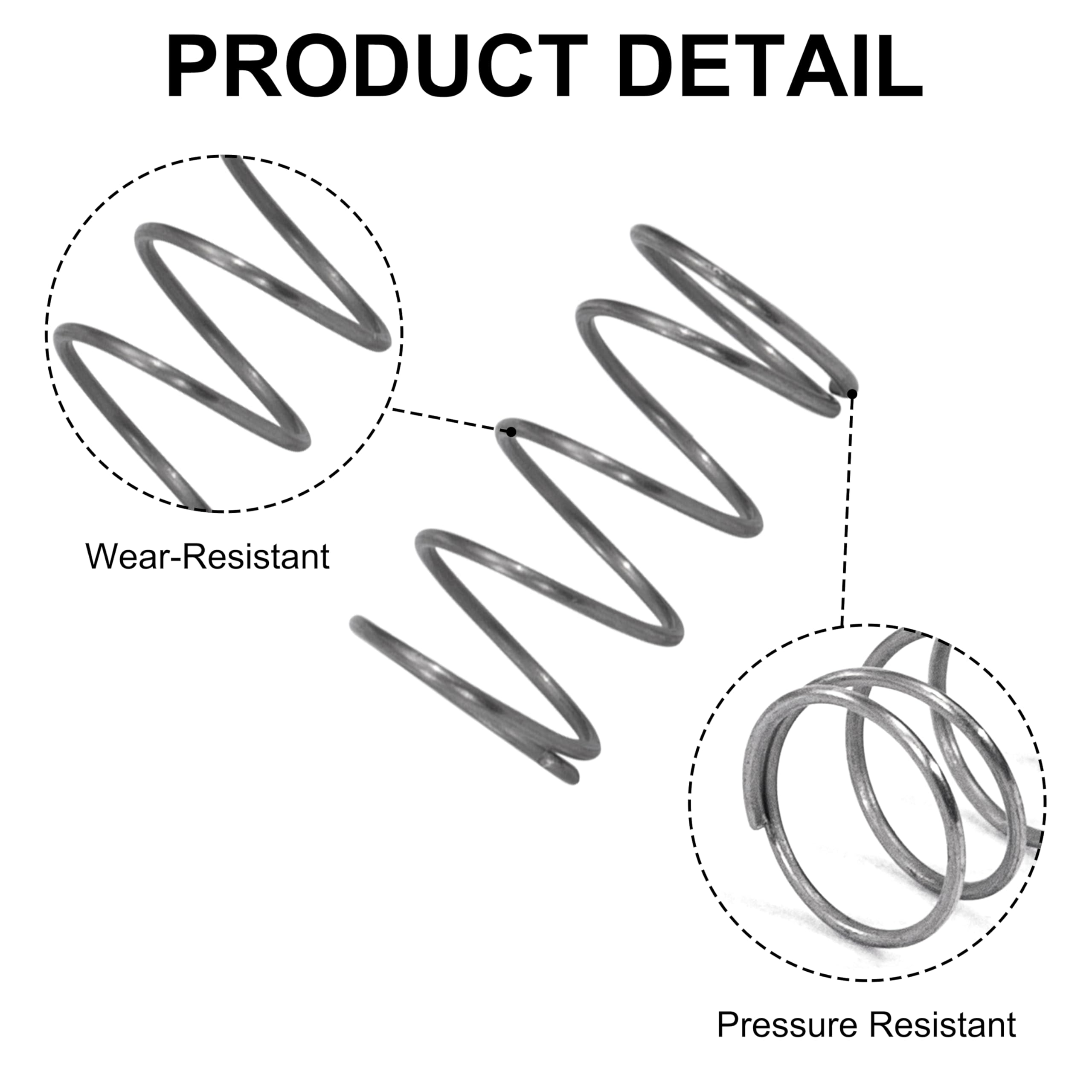 20 Muelles De Compresión Acero Inoxidable - Resorte 4mm
