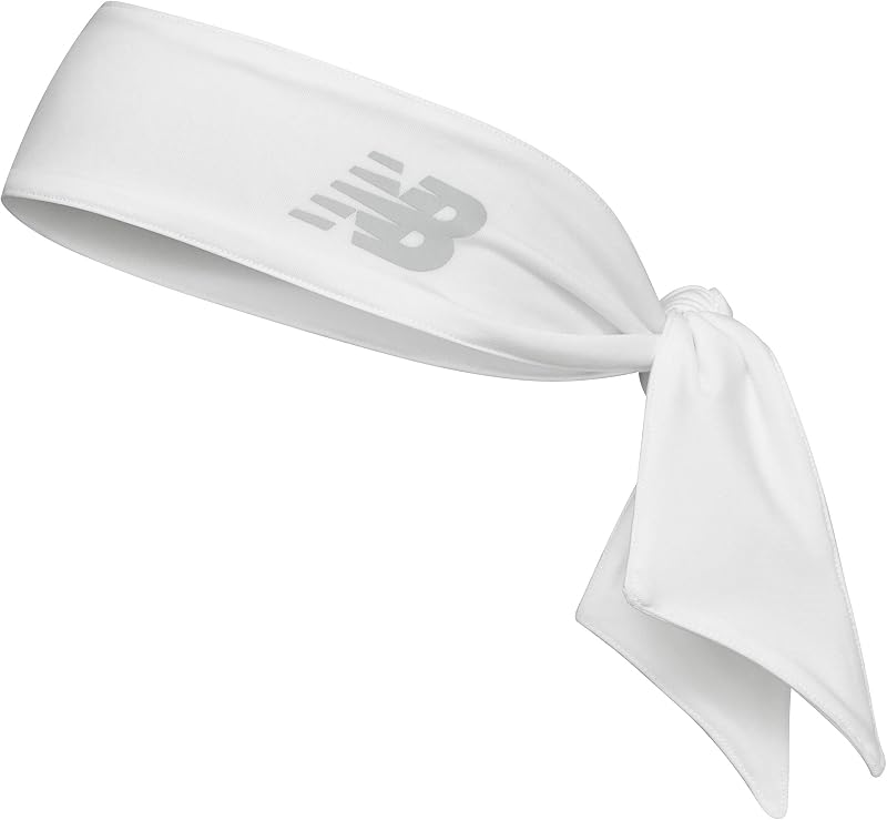 New Balance Unisex Performance Ninja Tieback Sports Headband, White One Size