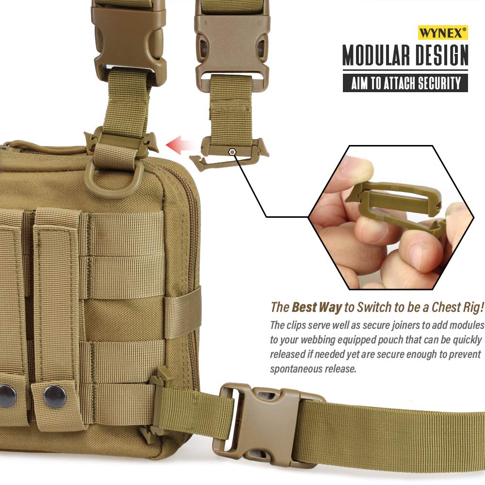 WYNEX Tactical First Aid Drop Pouch With Molle Admin Pouch Of Kangaroo Style