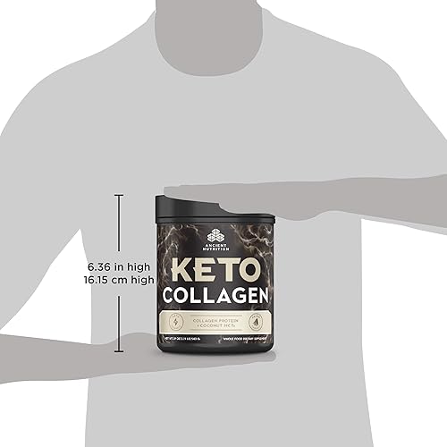Miniatura 6 de Ancient Nutrition Mezcla de bebida en polvo de colágeno cetogénico, suplemento dietético keto con MCT, péptidos de colágeno hidrolizados para apoyar