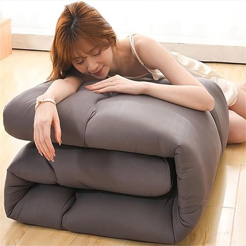 Miniatura 7 de Colchón japonés de 4 pulgadas de grosor, colchón plegable de futón tamaño matrimonial, tapete de tatami enrollable, colchoneta para dormir, tumbona