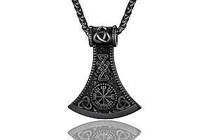 Solid Norse Axe/Axe of Perun Necklace: Viking Prowess Pendant