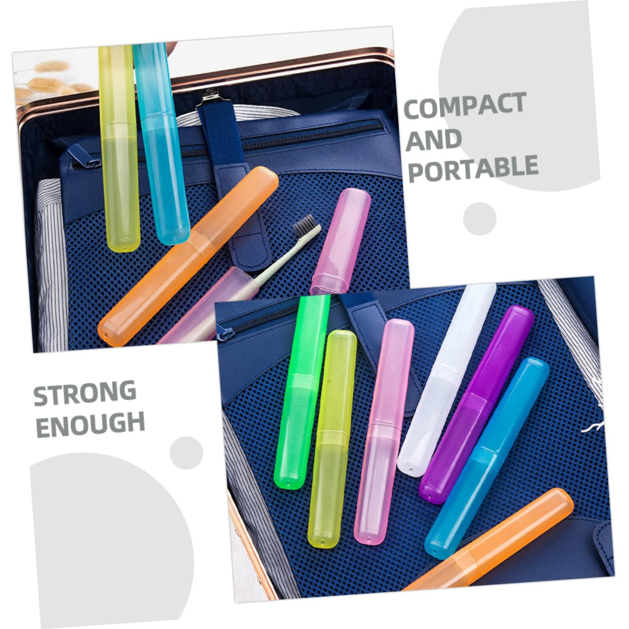 Cabilock 5 Set Della Caramella Custodia Per Spazzolino Da Denti Custodia Da Viaggio Per Spazzolino Da Denti Custodia Per Spazzolino Da Denti Custodia Da Viaggio Per 21 pezzi * 5