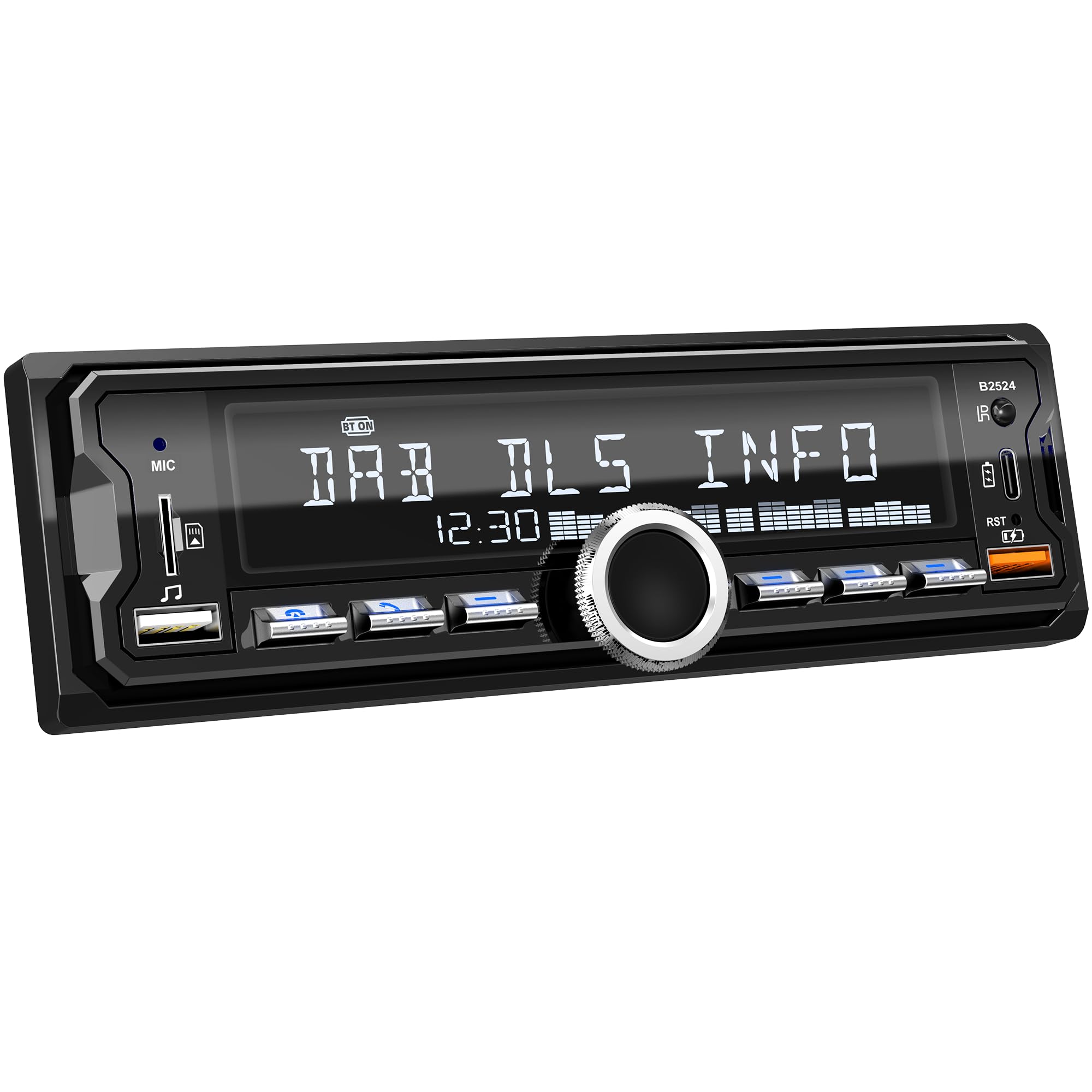 Autoradio DAB/DAB+, CENXINY Auto Radio Bluetooth RDS/FM/AM,1 Din Autoradio mit Fernbedienung,unterstützt 2 USB,AUX-Eingänge,TF/SD/FM/iOS Android,Multicolour