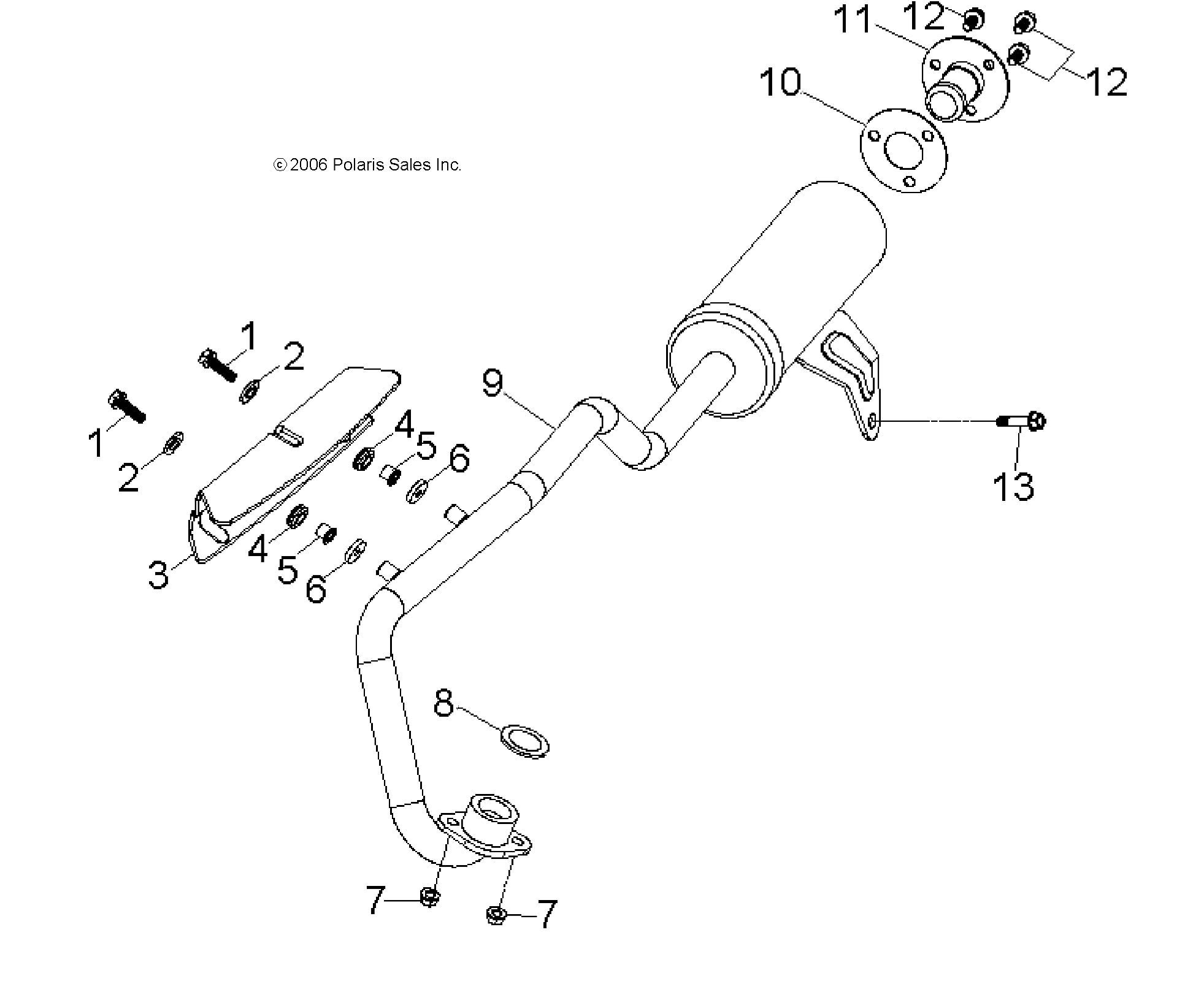 Polaris junta de escape ATV pieza original OEM 0455406 cantidad 1 para mantenimiento 3