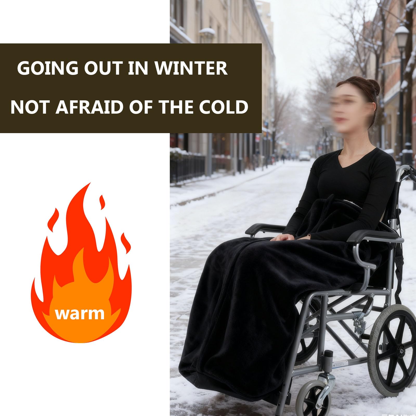 Manta térmica de viaje para invierno, diseño envuelto en silla de ruedas, poncho impermeable para mantenerse caliente en interiores y exteriores