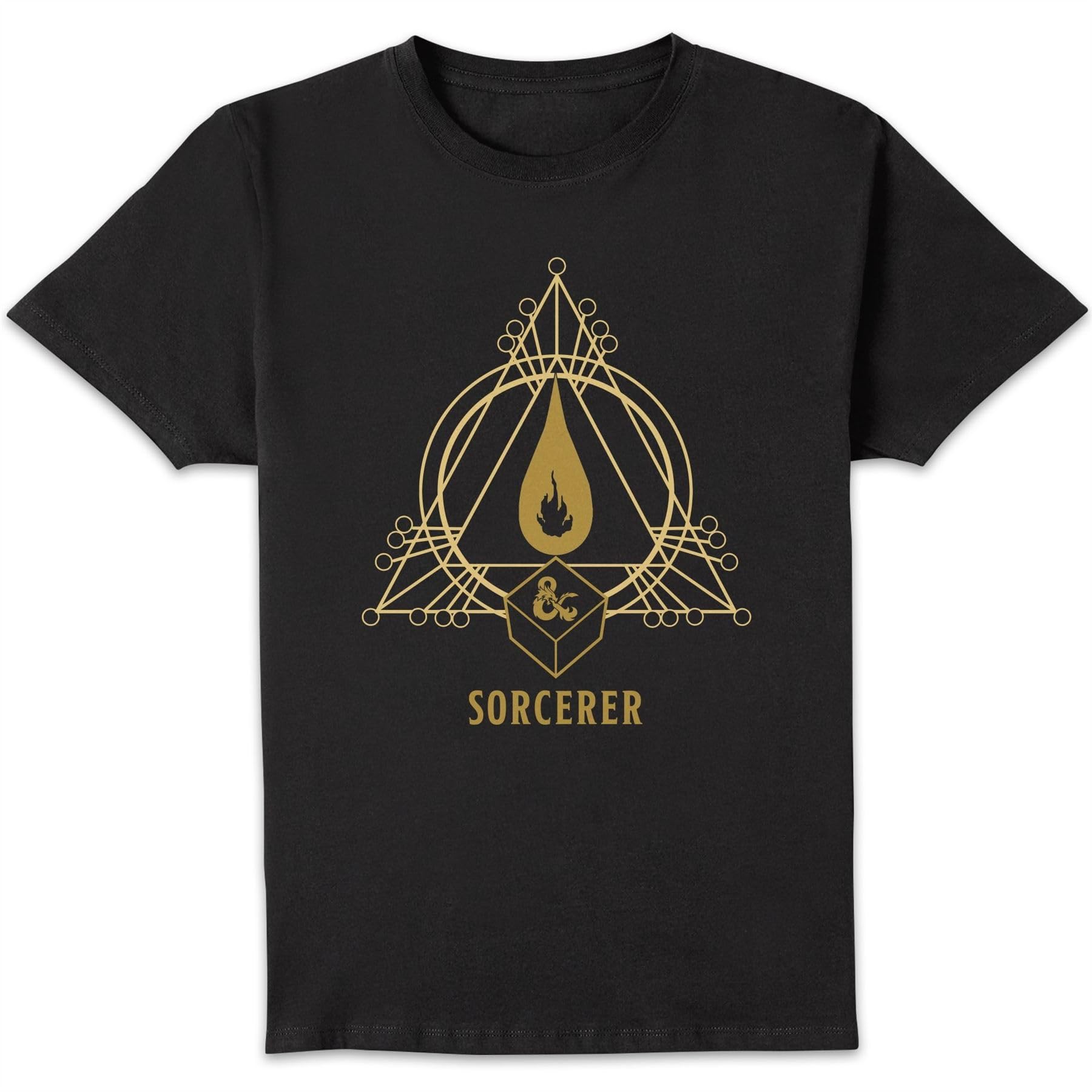 Zavvi Unisex Multi Official Dungeons & Dragons Sorcerer Adults T-Shirt Black - S