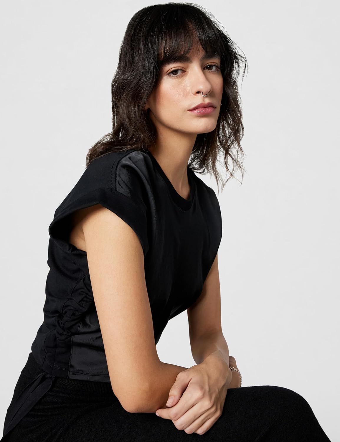 Allsaints Womens Mira Satin Tee - Image 2