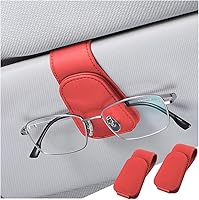 Vista 7 de zipelo Soporte para gafas de sol para visera solar de automóvil, 2 piezas de gancho magnético de cuero para gafas, clip de montaje para gafas de sol