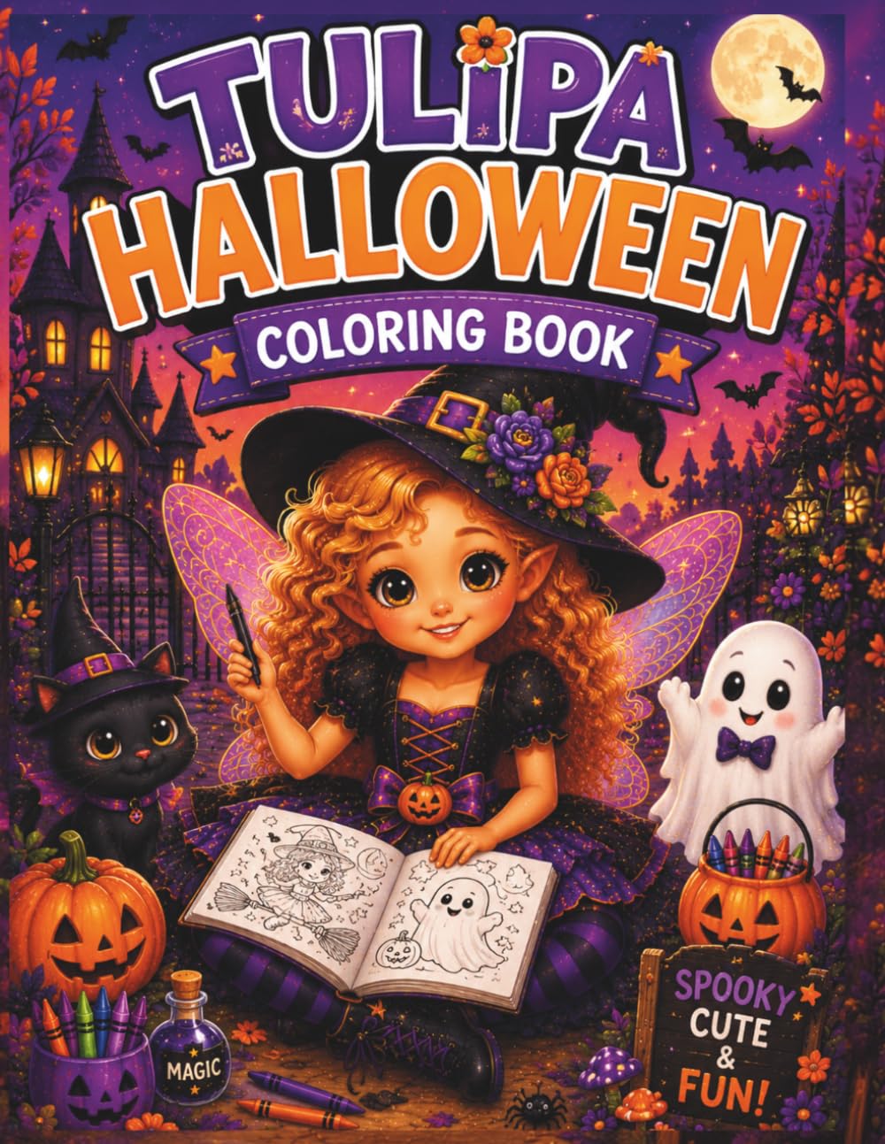 Tulipa Halloween Coloring Book: A Magical Fairy Halloween Coloring Book for Kids, Teens & Adults (The Tulipa Fairy Princess Adventure Series)
