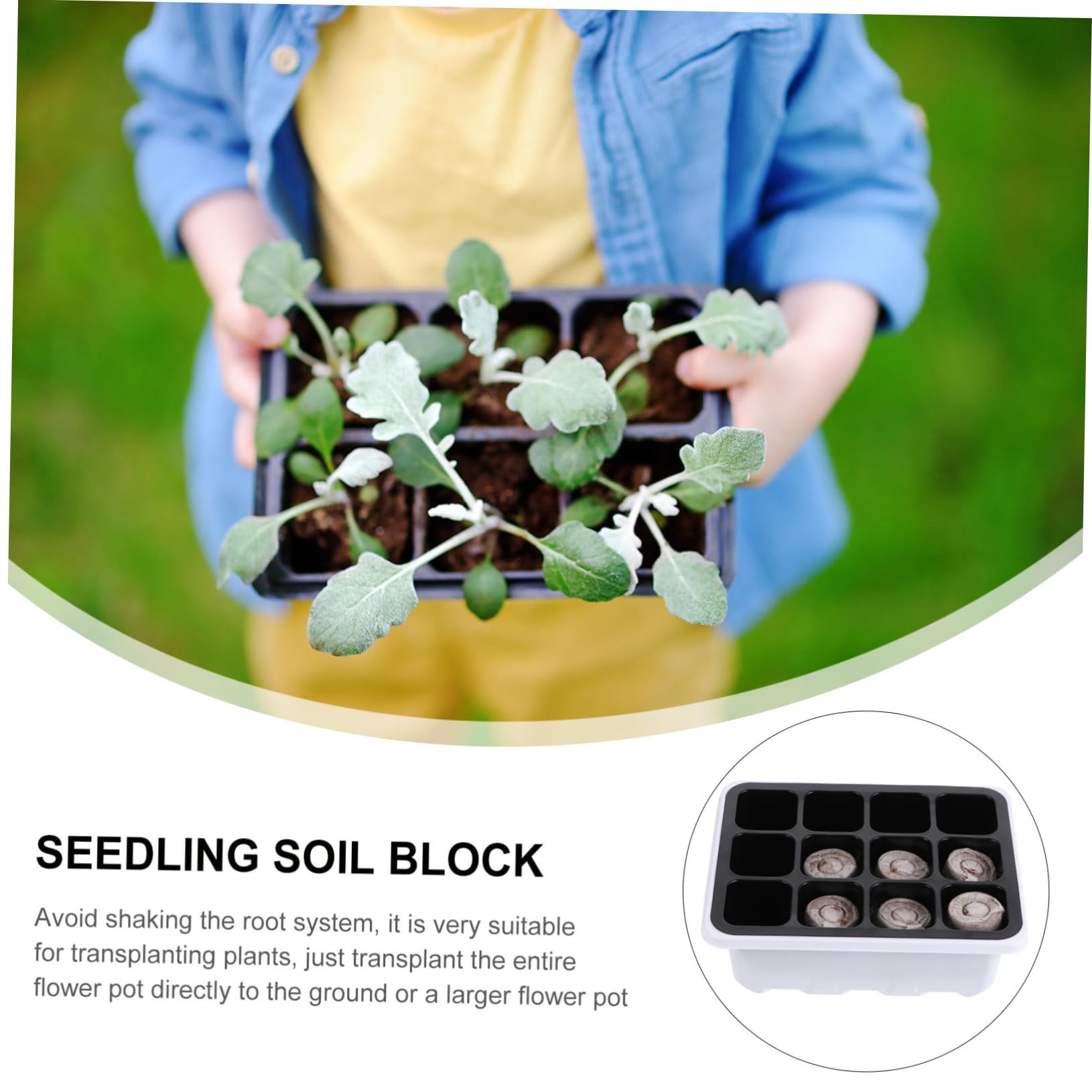 Kisangel 3 Juegos Caja De Vivero Bloque De Vivero Invernadero Drenaje Cuadrado Macetas De Germinación Cubo Alimentos De Origen Vegetal Aire Cúpula Plantas Mini El Plastico 12 Uds * 3