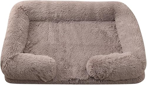 Miniatura 14 de Camas ortopédicas para perros de gran tamaño con forro impermeable y parte inferior antideslizante, cama rectangular lavable para perros y gatos