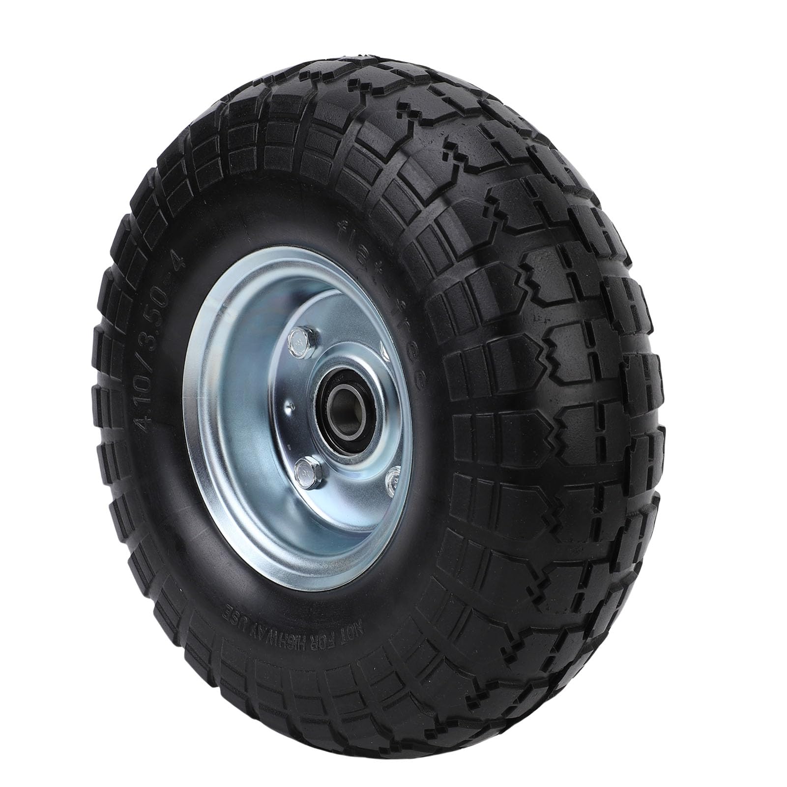 Generic 10-calowe, Odporne na Przebicie Koła z Pełnej do Wózka Ręcznego Taczka Dolly, Heavy Duty 2szt. 4.10/3.50-4 Zestaw Opon do Uniwersalnych Wózków Ręcznych