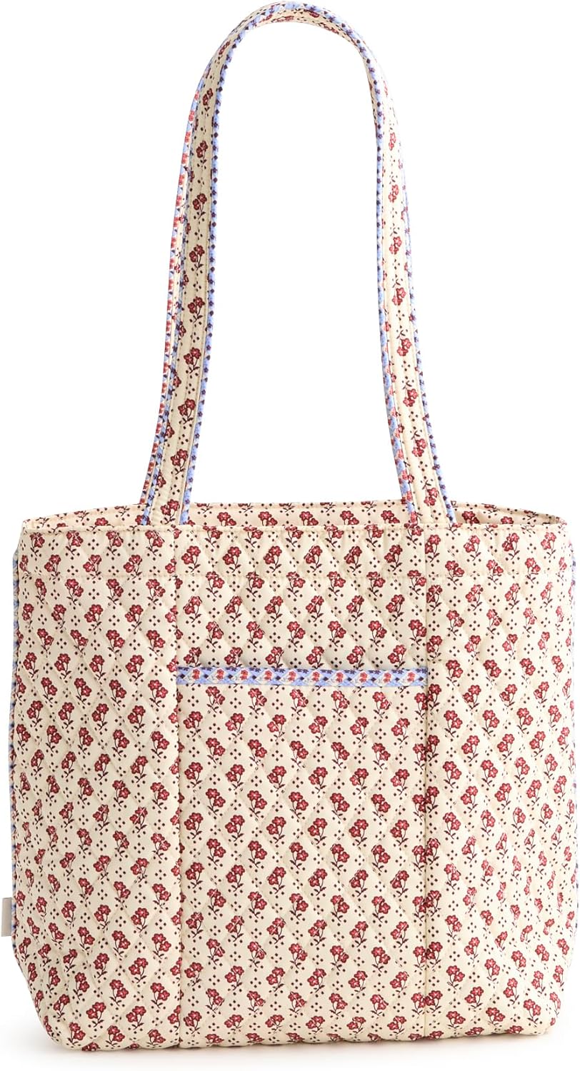 Premium Cotton Small Original Zip Tote Bag, Daffodils - Image 6