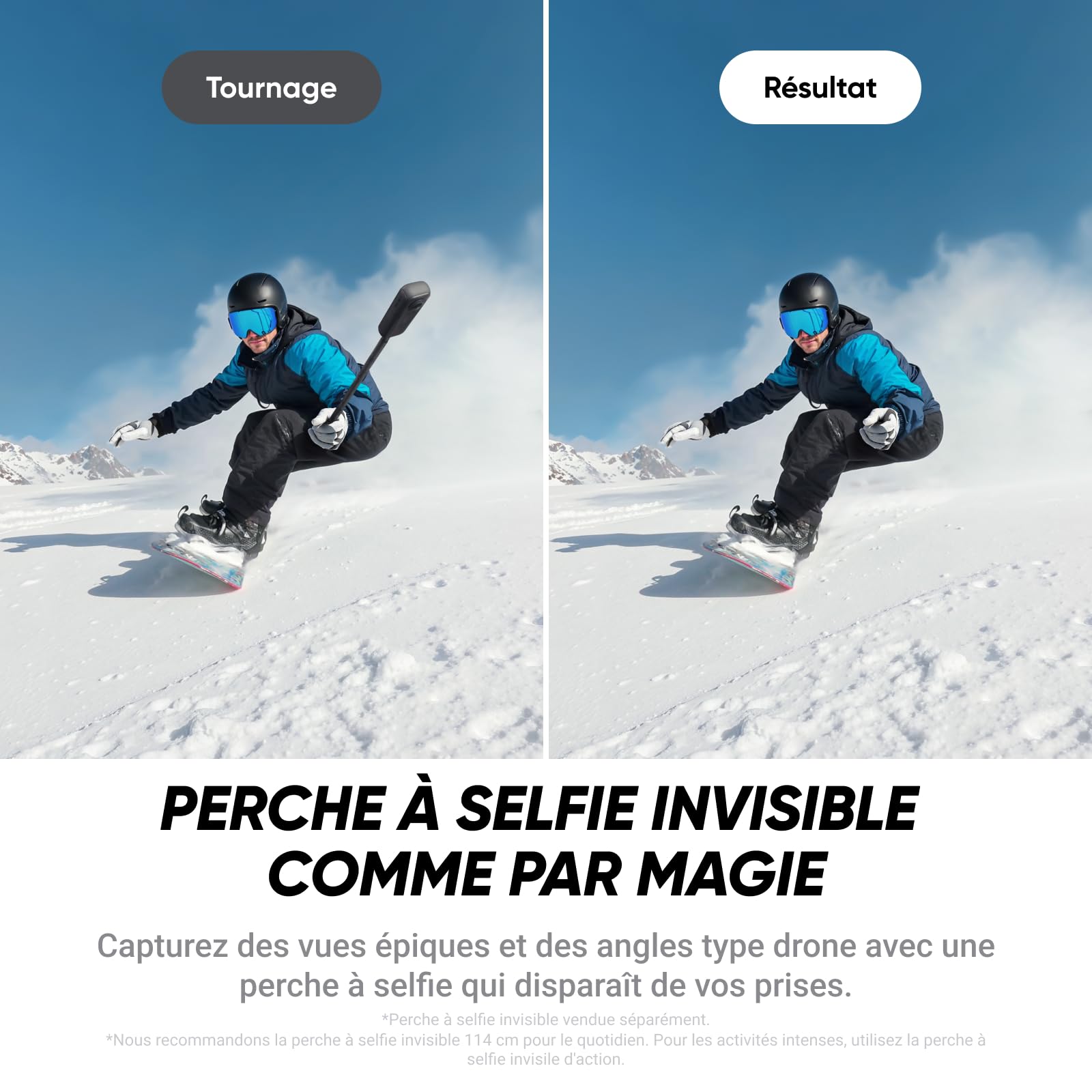 Insta360 X4 Air Pack démarrage Noir Graphite - Caméra 360 8K, Appareil Photo vidéo étanche léger 165g, Perche à Selfie Invisible, objectifs remplaçables, Pare-Vent, dashcam pour vlog, Moto