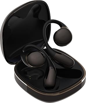 AVIOT TE-H1 Open-Ear Earphones, Non-occluding Design, Ear-Hook Style, Hi-Res Audio and LDAC, Sound Leakage Reduction Mode, Up to 42 Hours of Playback, Lightweight Design Silver Black