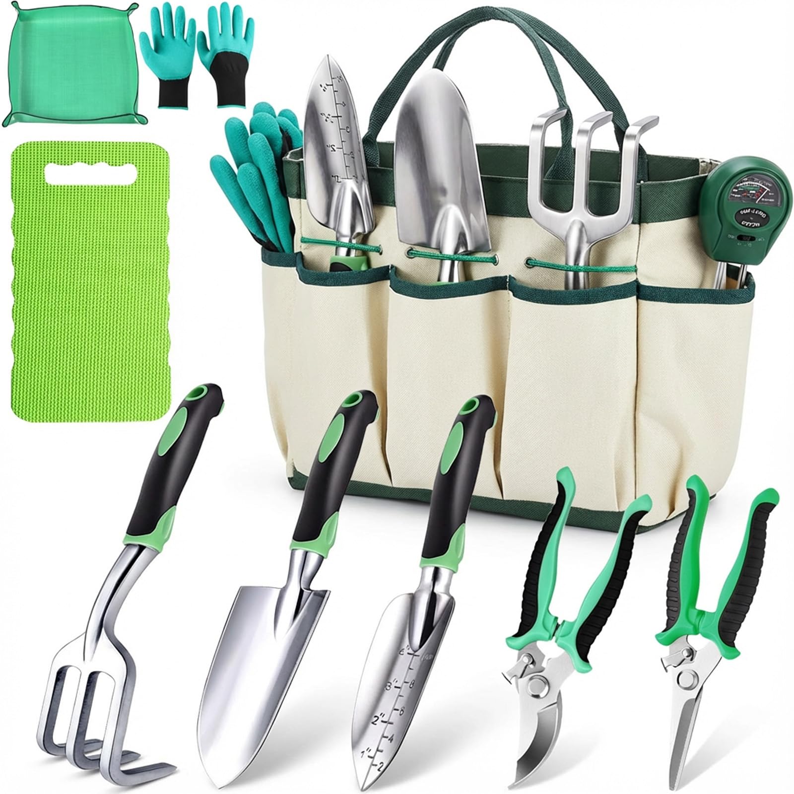 BESWILL 10PCS Heavy-Duty Garden Tools Set