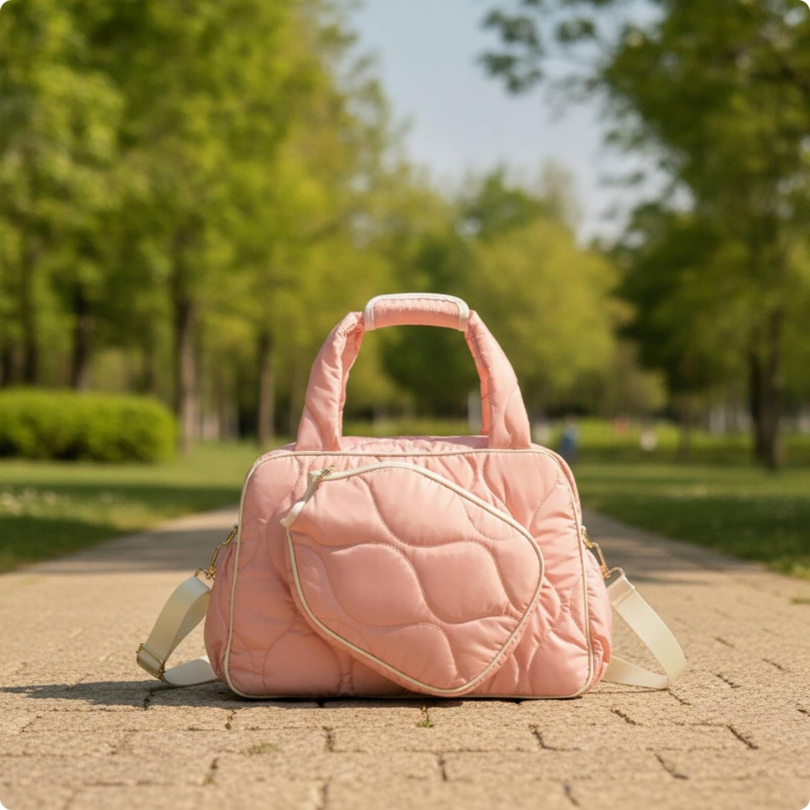 Borsa da Tennis Impermeabile Borsone | Trapuntata, Resistente All'acqua, Borsa con Ampio Scomparto, per Allenamento