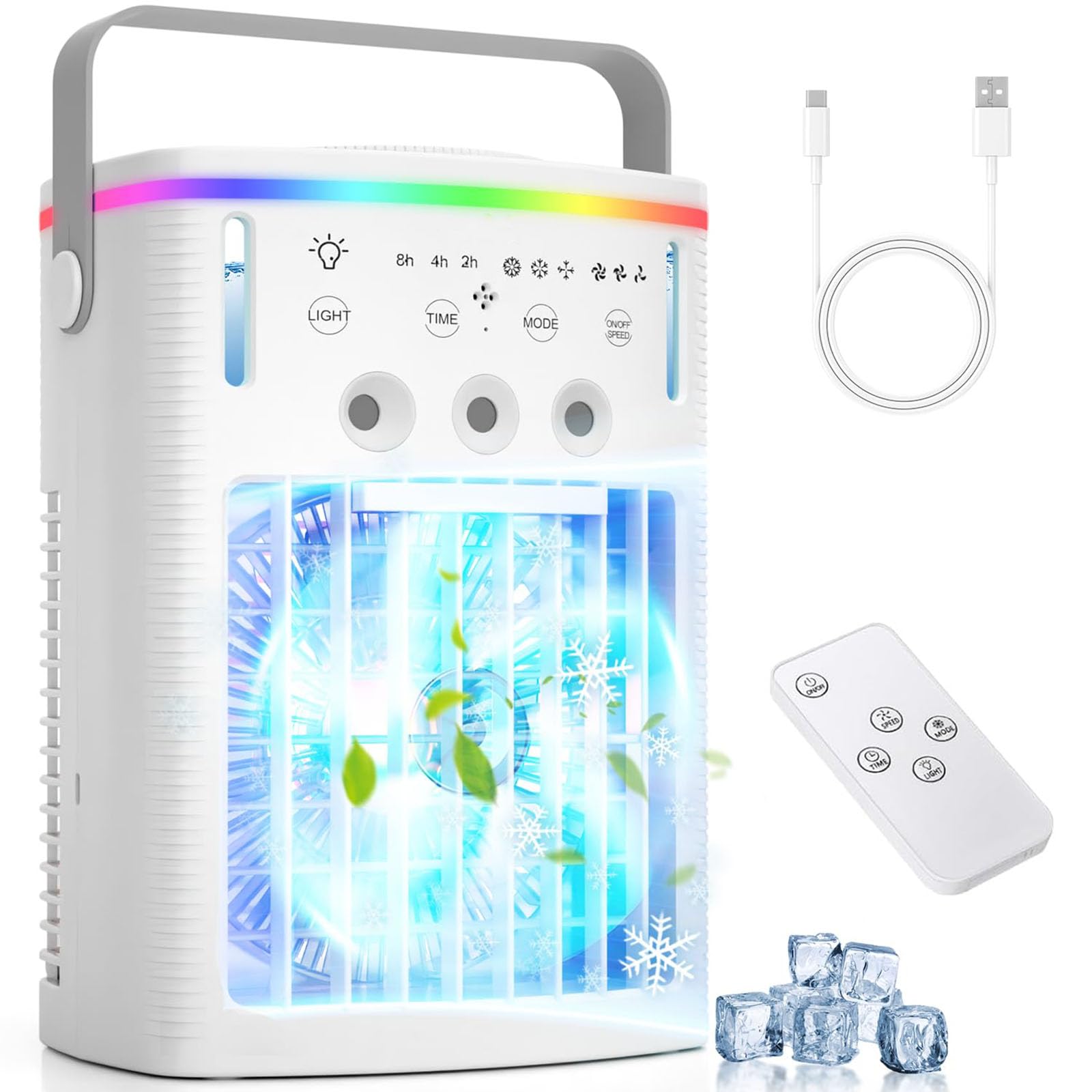 Refroidisseur d'air portable silencieux pour la maison et le bureau climatisé