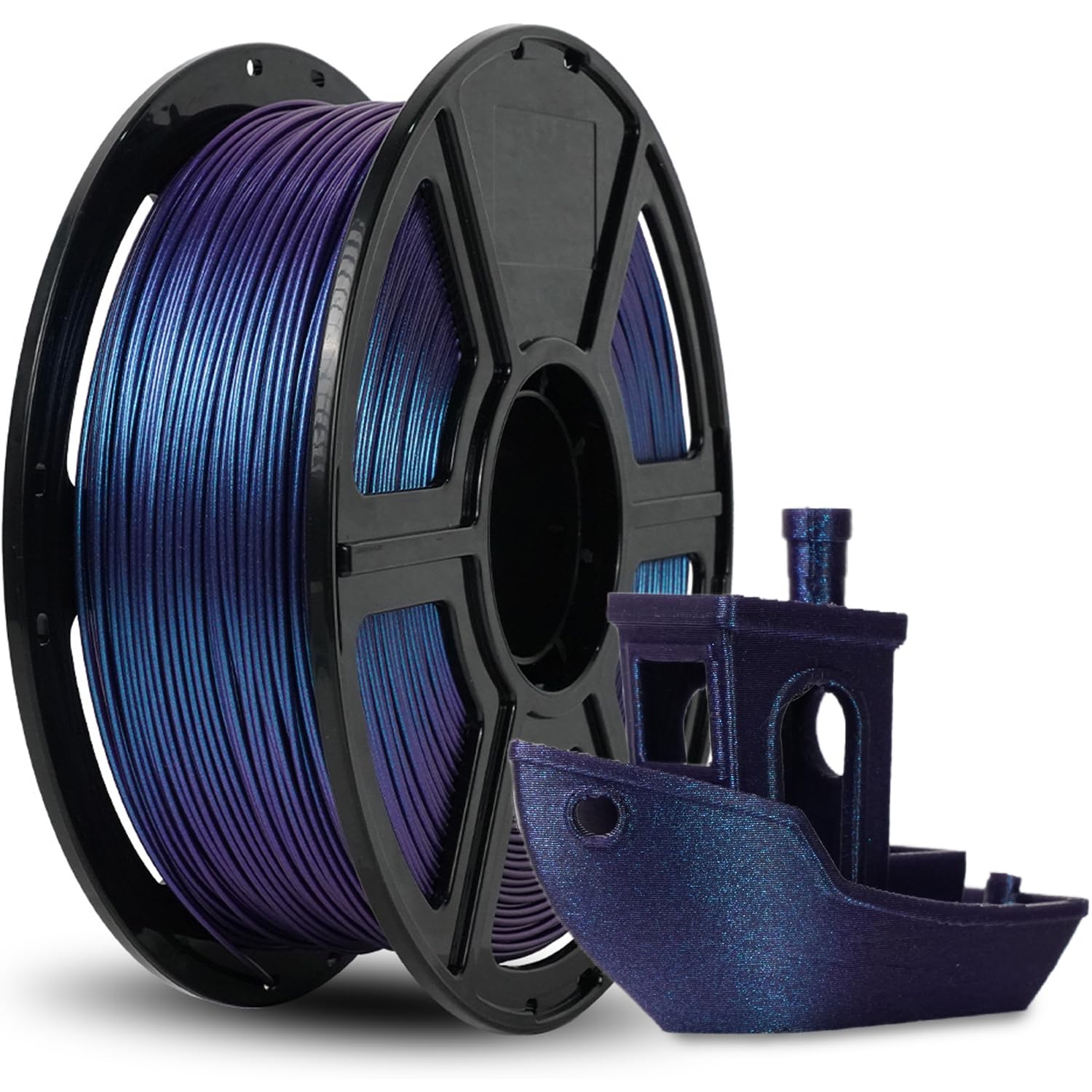 FLASHFORGE Filamento per stampante 3D Filamento Camaleonte PLA cambia colore 1,75 mm, cambia colore con la luce e gli angoli, bobina da 1 kg (2,2 libbre), dimensioni precise +/- 0,02mm (Nebula Purple)