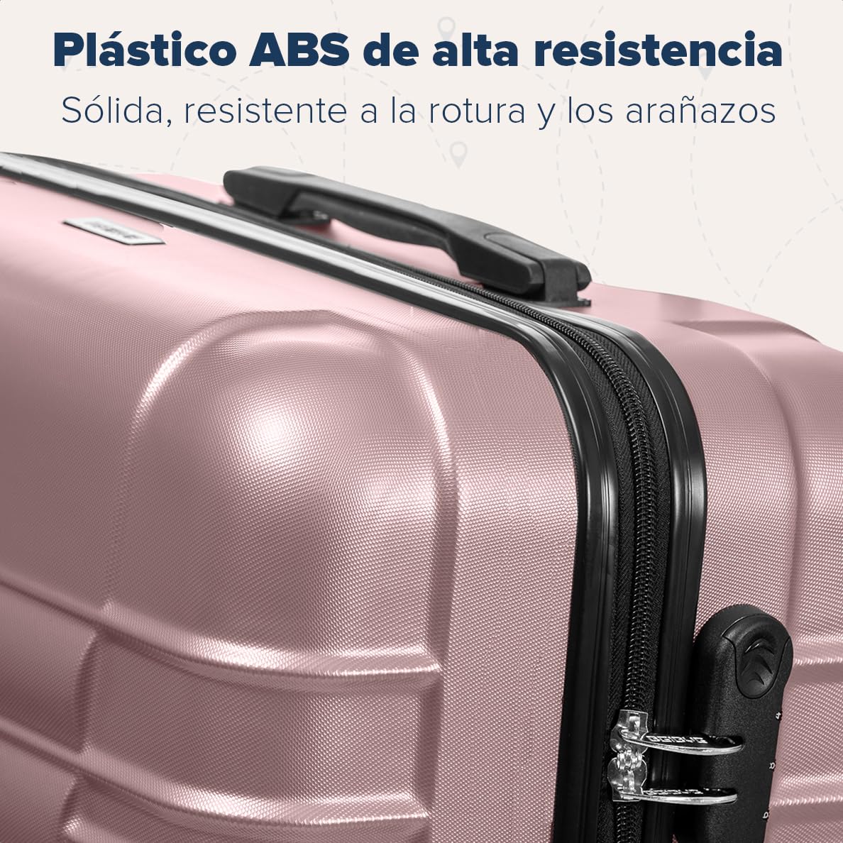 TRVLMORE Juego Maletas de Viaje - Set Maletas de Viaje 2 Piezas - Juego de Maletas 2 Piezas - Maleta de Mano y Maleta Grande - Estuche Rígido - Rosa